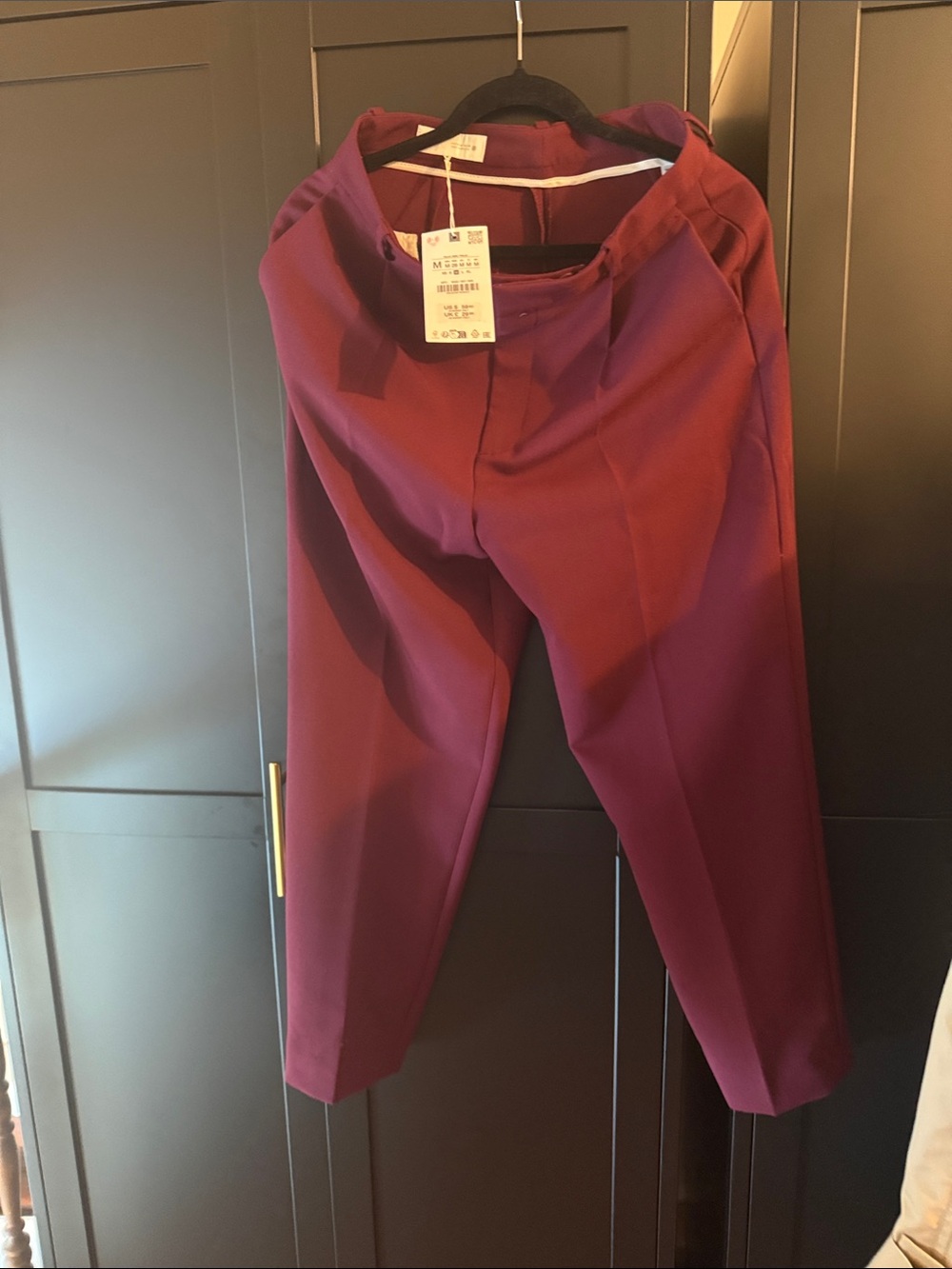 Zara Women's Burgundy Tailored Trousers